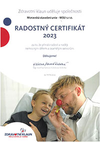 Radostný certifikát